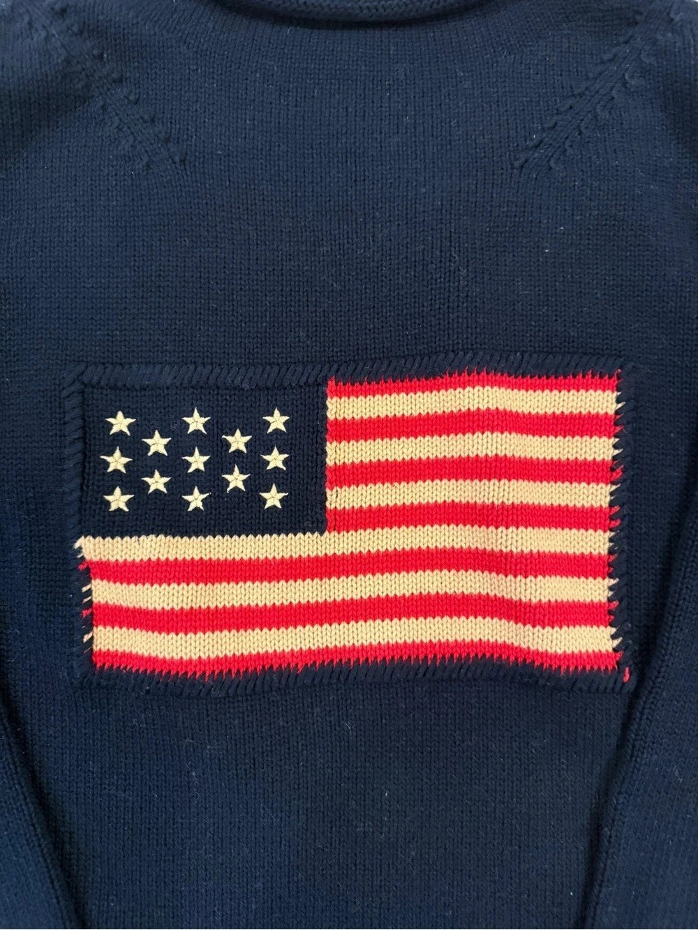 Tuckernuck Navy Cotton Rollneck Americana Sweater - Picture 5 of 5